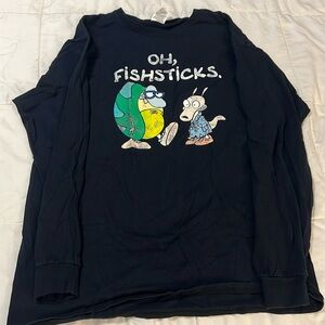 Long sleeve black Rocko’s Modern Life shirt
